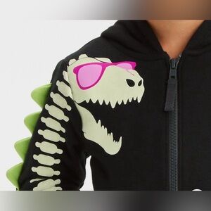 Toddler Boys' Glow In the Dark Dino Halloween Zip-Up Sweatshirt Cat &
Jack 12M